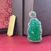 High-Quality Green Jade God of Wealth Pendant for Women
