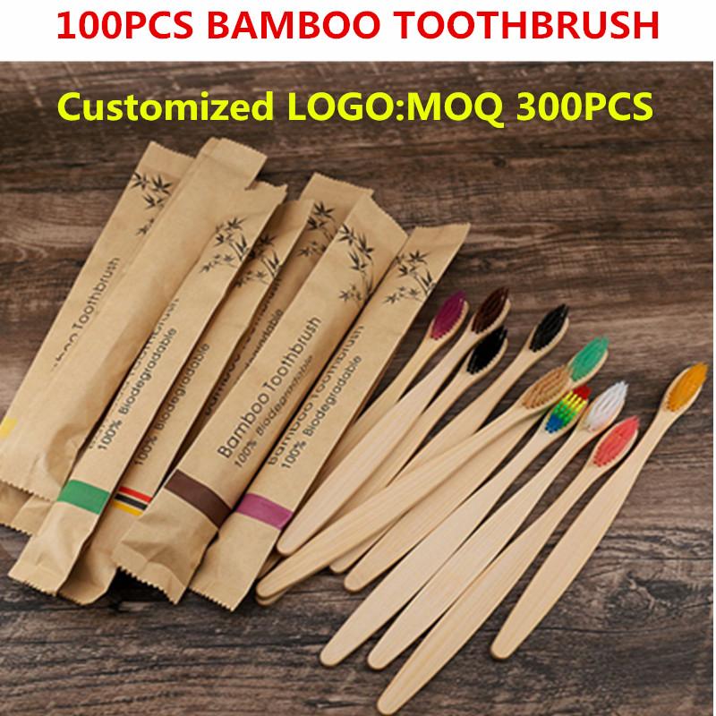New Style Portable Bamboo Toothbrushes Eco Friendly Wooden Tooth Brush for Adults Children Customized Laser Engraving Logo