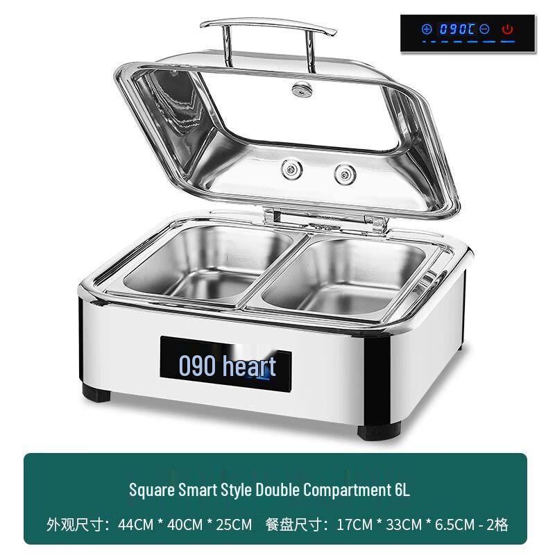 Гидравлическая электрическая мармит для фуршета из нержавеющей стали с прозрачной откидной крышкой