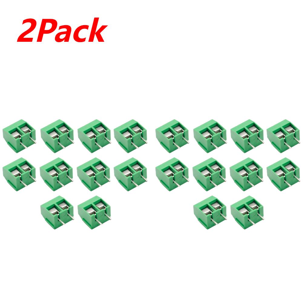 10-100PCS KF301 2P/3P PCB Terminal Block Connector Blue Green PCB Screw Terminal Block Connector Assortment Kit for Arduino