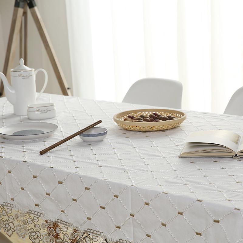 Nordic Pastoral Plaid Cotton Linen Tablecloth - Rectangular/Round