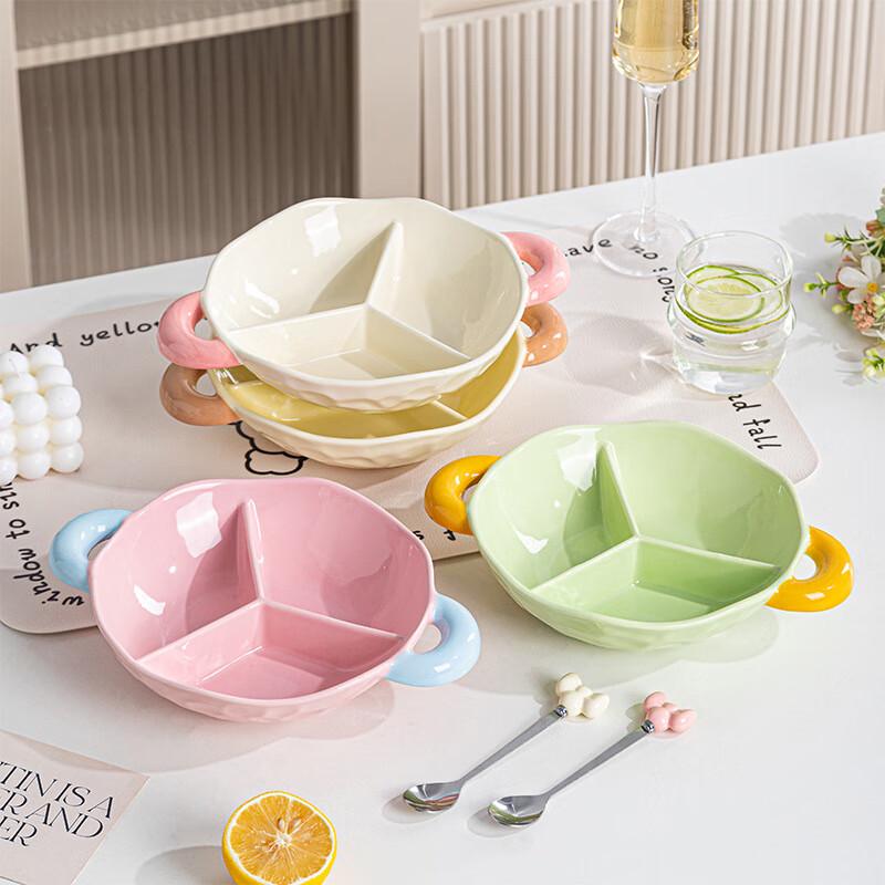 Zhinianhua Keramik Creme Bicolor Servierplatte