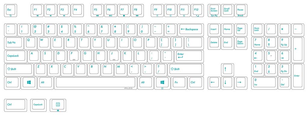 FILCO Majestouch Replacement PBT Molded Keycap Sky English 104 US ASCII Dual-Color Set, Gray, Layout, Keys,