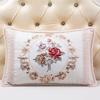 Jacquard Throw Pillowcase European Single Sofa Cushion Embroidered Rectangular Living Room Sofa Back Pillow Covers