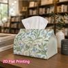 1pc, 2D Flat Printing, Tissue Box Floral Pattern Napkin Dispenser, Suitable for Home, Car, And Outdoor Gatherings, Tissue Decoration Rack_Zjh0530C1556