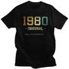 Vintage Classic Mens Vintage Original 1980 Tshirt Short Sleeve Cotton T Shirt Leisure T-shirt B