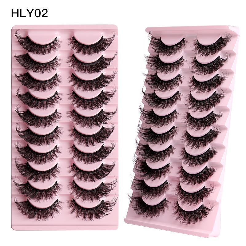 High Imitation Mink False Eyelashes, Multi-Layer Thick Crossed Eyelashes 8D Fluffy Eyelash