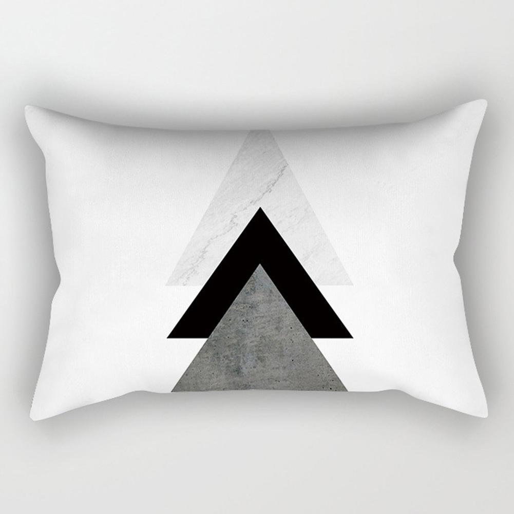 Pillowcase, Peach Skin Velvet Modern Simple Black And White Geometric Striped Pattern Sofa Cushion Cover, Soft Skin-friendly Rectangle Pillow Case 30x