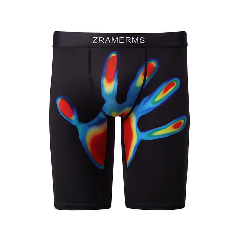 Cross-Border American Trend Men s Ice Silk Quick-Dry Boxer Briefs Double Extra Large (2XL)