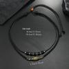 Retro Punk Style Men's Wax Rope Pendant Necklace & Beaded Bracelet Set