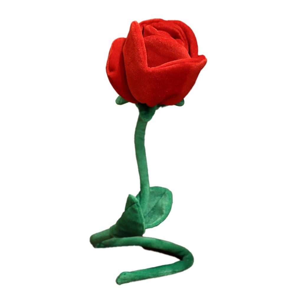 Fashion Artificial Flower Branch Red Simulation Plush Rose Rose Flower Bouquet  Birthday Gift
