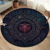 Vortex Crossing Gate Round Area Rug,Carpet Rug for Living Room Bedroom Sofa Playroom Decor,Non-slip Floor Mat