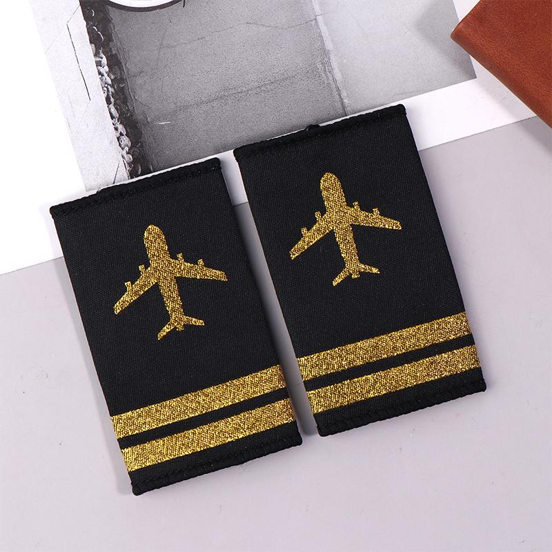 1 para Dekoracja odzieży Epolety Profesjonalni Piloci Mundur Epolety Rzemiosło Naszywki na ramię DIY Dekoracje do ubrań Akcesoria