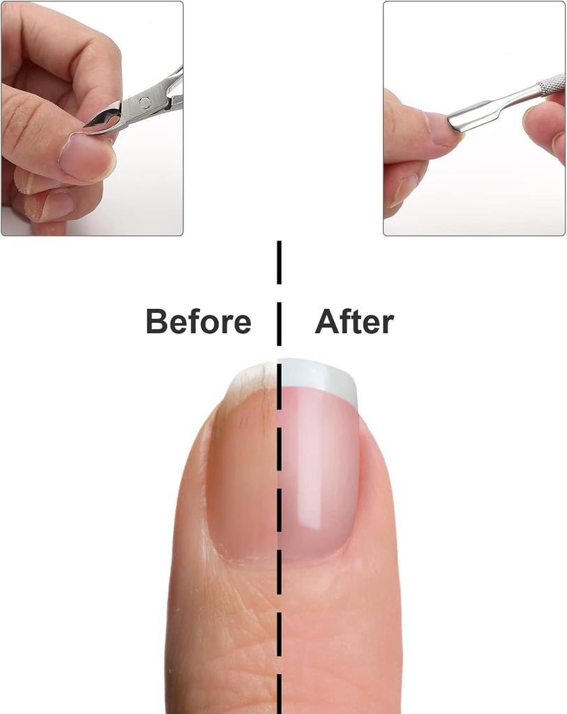 Nailpop Professional Stainless Steel Nail Cutter Scissor Nippers Function Cuticle Pusher Remover Manicure Nail Art Care Tool Kit
