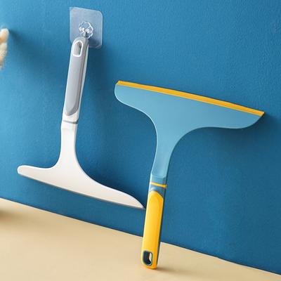 Glass Cleaning Brush Soft Silicone Scraper Non-slip Plastic Handle Multifunctional Cleaning Manual Tool Mirror Glass Wiper Window Squeegee