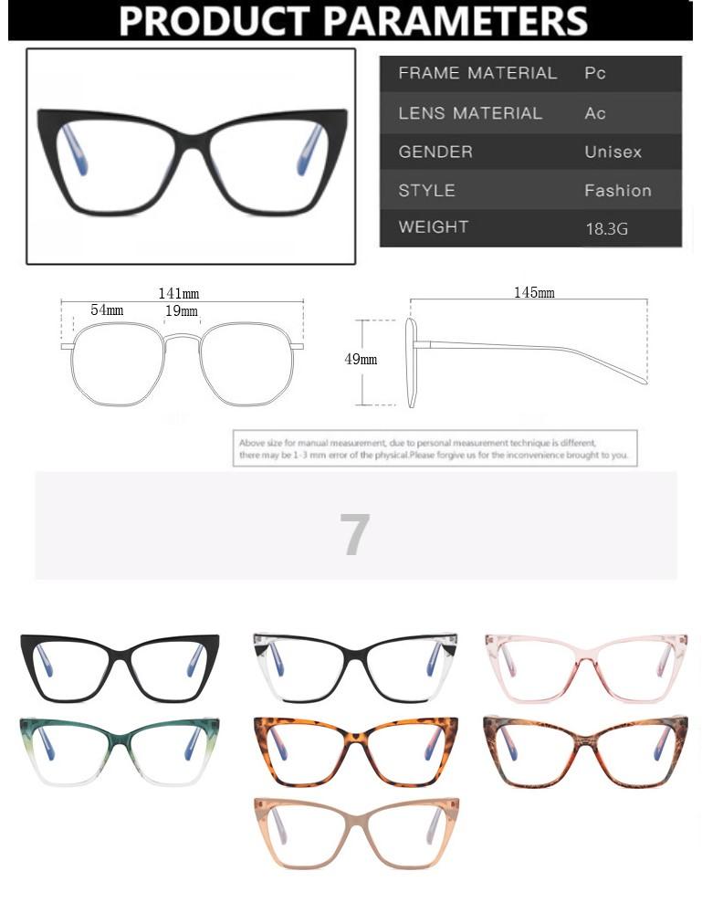 Trendy Lightweight TR90 TR90 Vintage Cat Eye Anti-blue Light Eyeglasses Spectacle Frame Frame Ladies Latest Ultra-light Frame Glasses