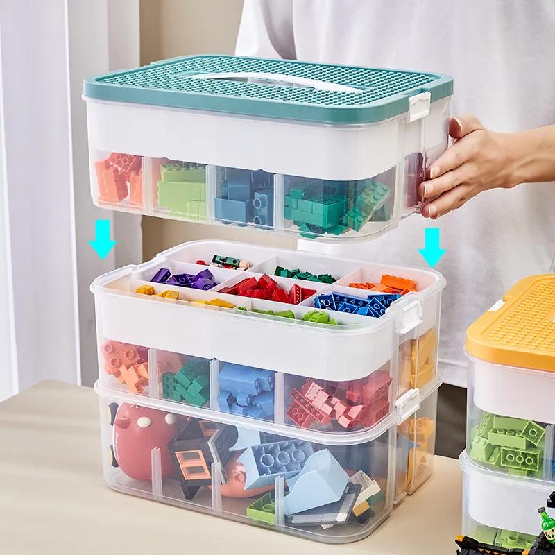 Plastic Lego Storage Box Children Jigsaw Puzzle Building Block Lego Container Classification Part Sort Box Kidroom Toy Organizer