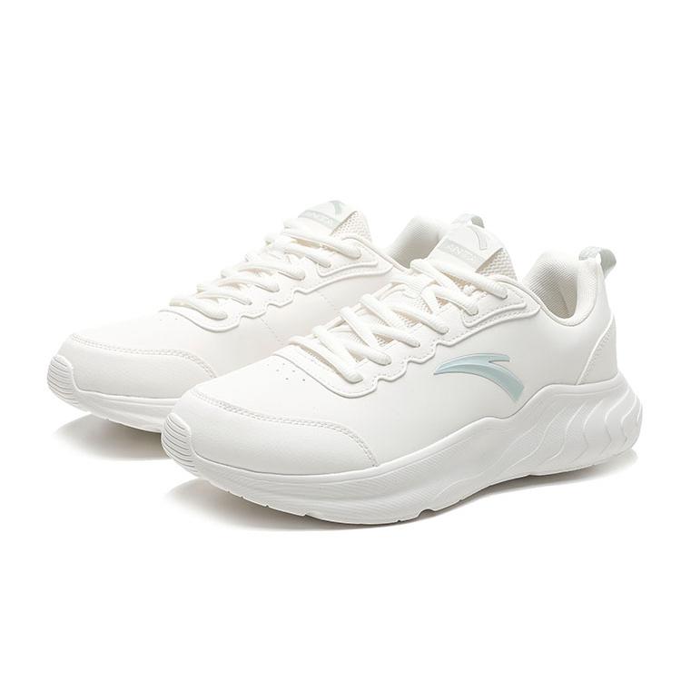 Anta Running Collection Textile, Synthetic Leather Slip Resistant Low Top Casual Running Shoes Men's White 912345527-7