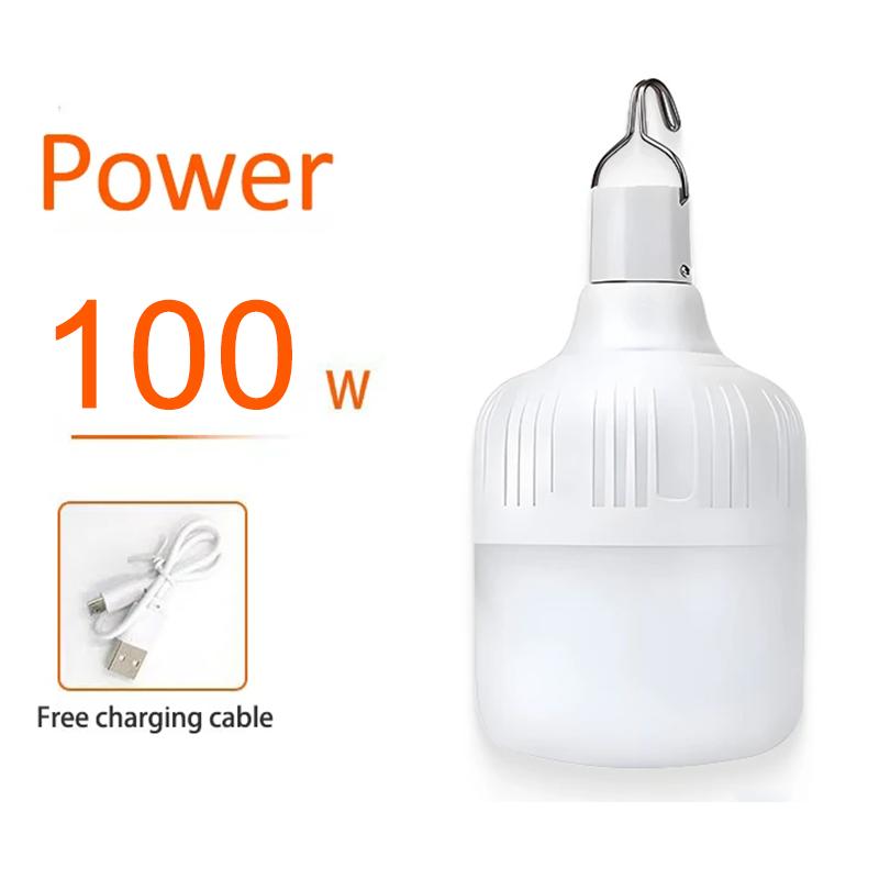 Outdoor USB Rechargeable LED Lamp Bulbs Emergency Light Hook Up Camping Tent Fishing BBQ Portable Lighting Lantern Night Lights