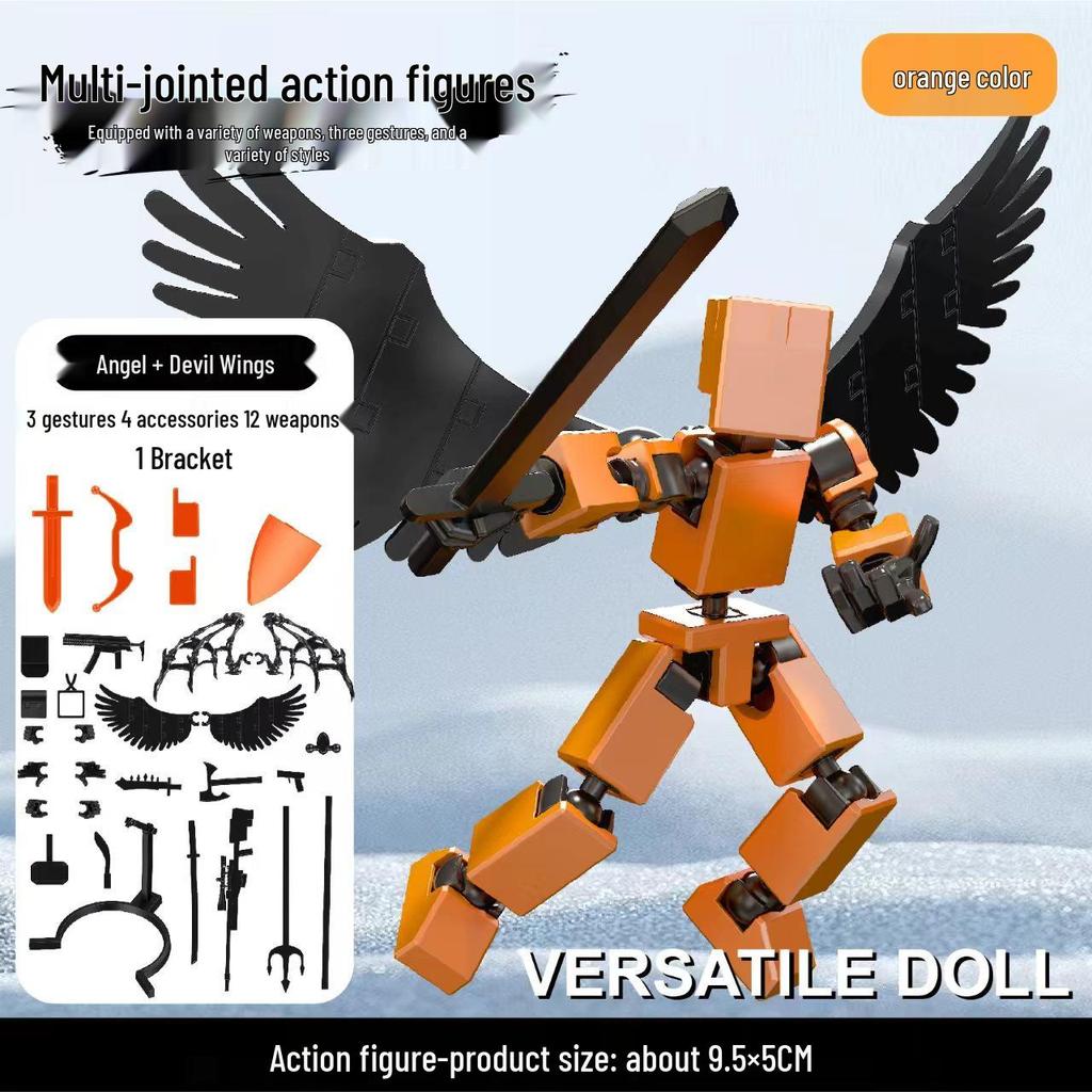 Lucky 13 Articulated 3D Printed Mini Action Figure with Personalized Joints