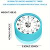 Ultra-Compact Magnetic Mechanical Timer | Stainless Steel, No-Battery, Precision Metal Core, Easy Magnetic Attachment for Kitchen