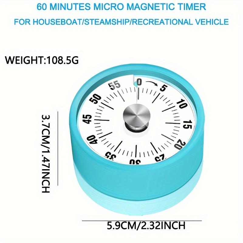 Ultra-Compact Magnetic Mechanical Timer | Stainless Steel, No-Battery, Precision Metal Core, Easy Magnetic Attachment for Kitchen