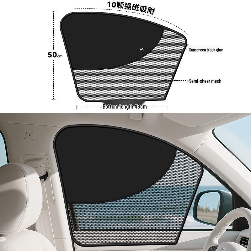 Magnetic Car Sunshade Mesh - Breathable UV Protection Curtain
