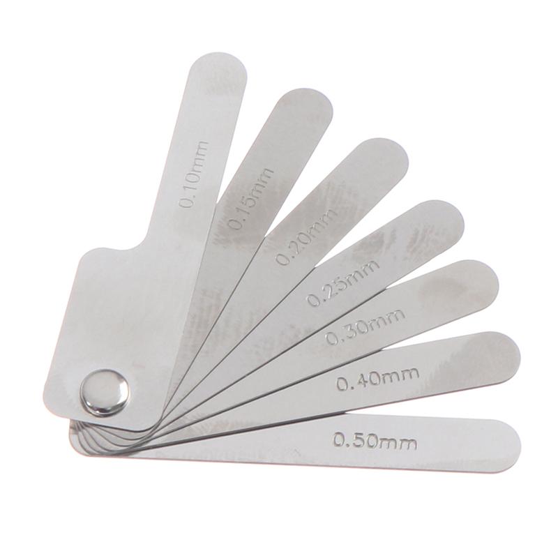 0.1-0.5mm 7 Adet Dental Ortodontik Diş Arası Mine Aşındırma Ölçer Cetvel