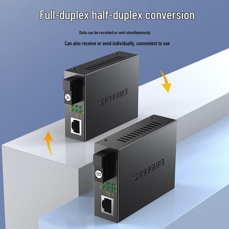 Shengwei XFC711AB 100M Single Fiber Optic Transceiver Pair