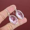 Faceted Pink Kunzite Earring Dainty Gemstone Jewelry Unique Earring 925 Sterling Silver Earring Handmade Latest Design Jewelry Gifts For Her