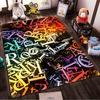 Colorful Artistic Alphabet Print Carpet for Living Room Decor Suitable for use as an anti-slip for living room bedroom sofas