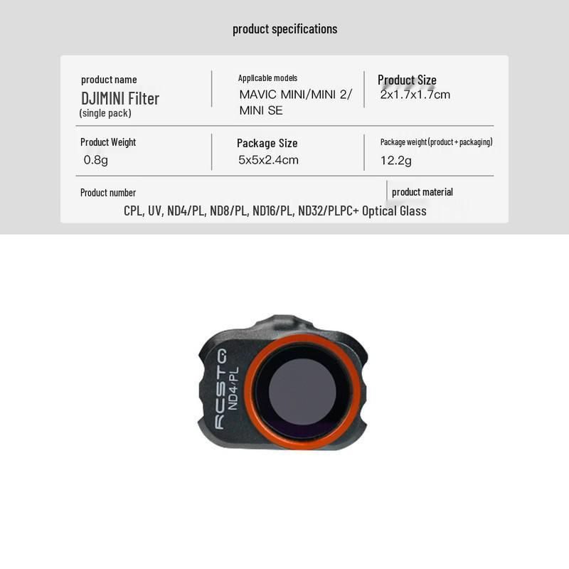 DJI Mavic Mini 1/2/SE/4K Polarizační a ND CPL Sada filtrů (6-dílný)