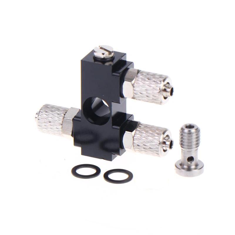 3 Channel Cnc Metal Connector For Hydraulic Cylinder Of 1/12 Rc Excavator Bulldozer Car Parts Accessories