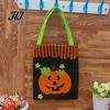 Lightweight Portable Gift Pouches Halloween Candy Bags, Non-Woven Trick or Treat Tote Bags with Handles, Festive Snack Storage Cute Black Cat Pumpkin
