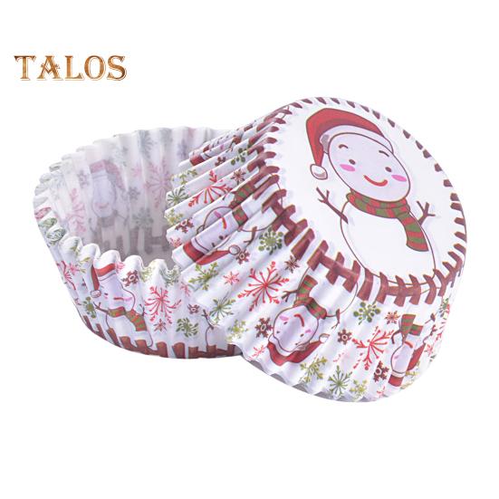 100Pcs Cake Cups High-Temperature Resistant Decorative No Odor Practical Christmas Cupcake Paper Cups Muffin Liners for Home