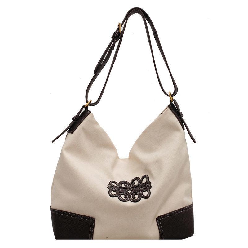 

Ретро-сумка через плечо для женщин, повседневная, роскошная, дизайнерская, холщовая, на молнии, сумки-хобо