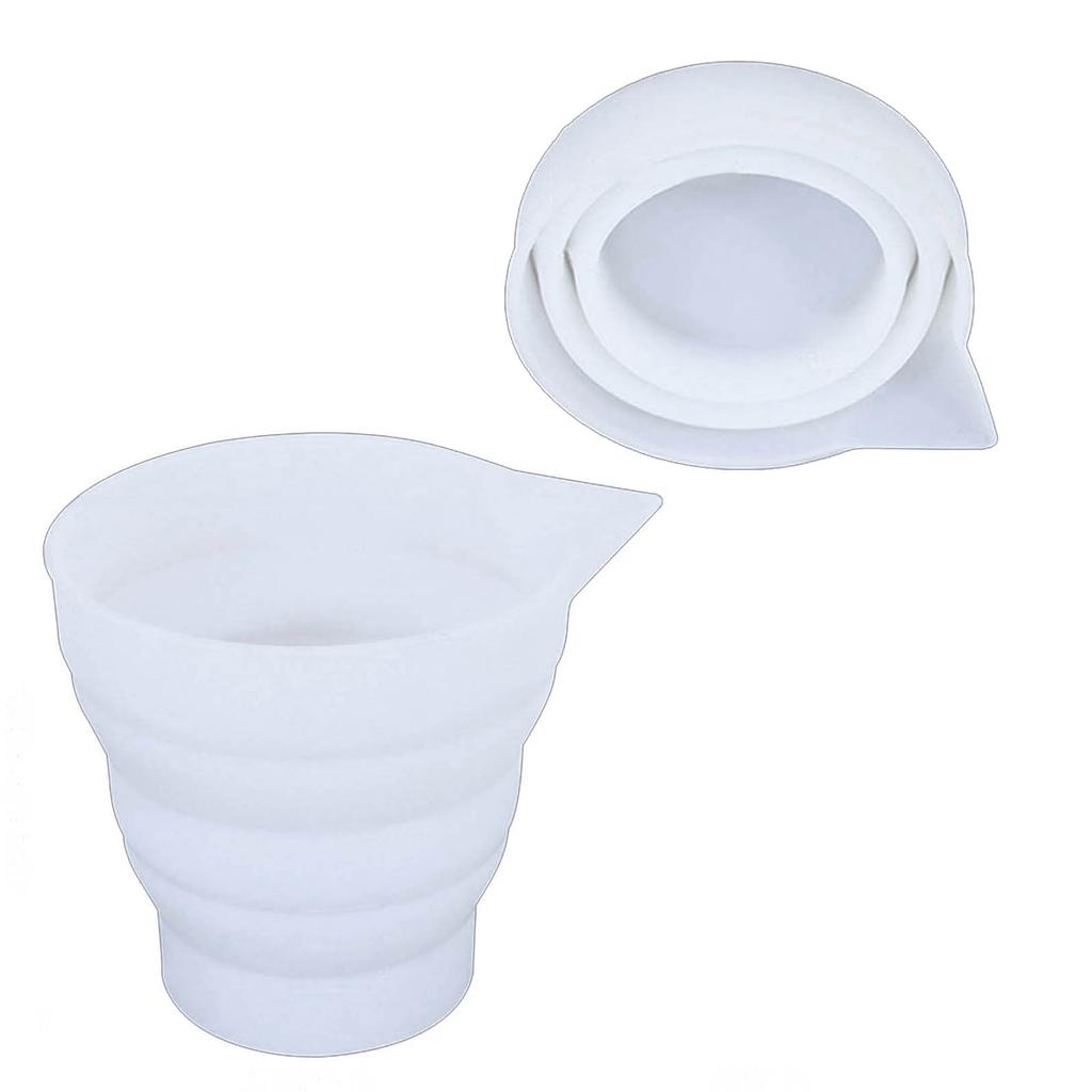 Measuring Cup Resin Molds DIY Container Candle Gypsum Epoxy Resin Casting Tool Folding Mixing Cup Silicone Mould Decor