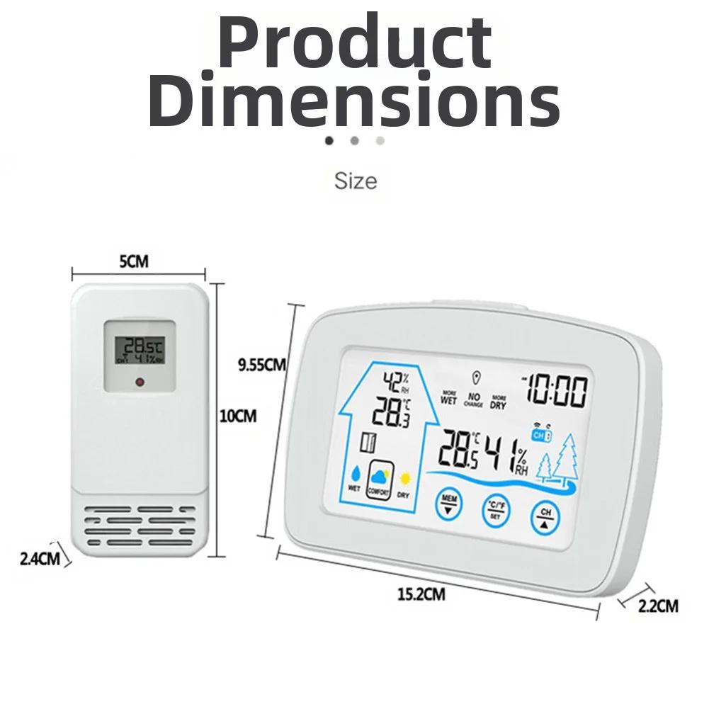 Wireless Indoor Outdoor Thermometer with Reliable Humidity and Temperature Monitor Suitable for Home and Office