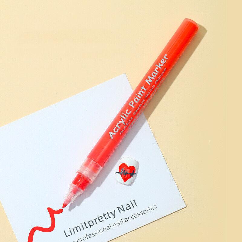 Nail Art Graffiti Pen UV Gel Polish Wodoodporny Rysunek Malowanie Liner Bru ~ *