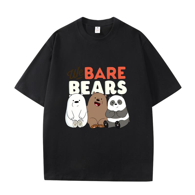 D06-86 MINISO 2026 Summer High-quality Printed Pure Cotton Shoulder Style Men's and Women's Round Neck Short Sleeved Couple T-shirt