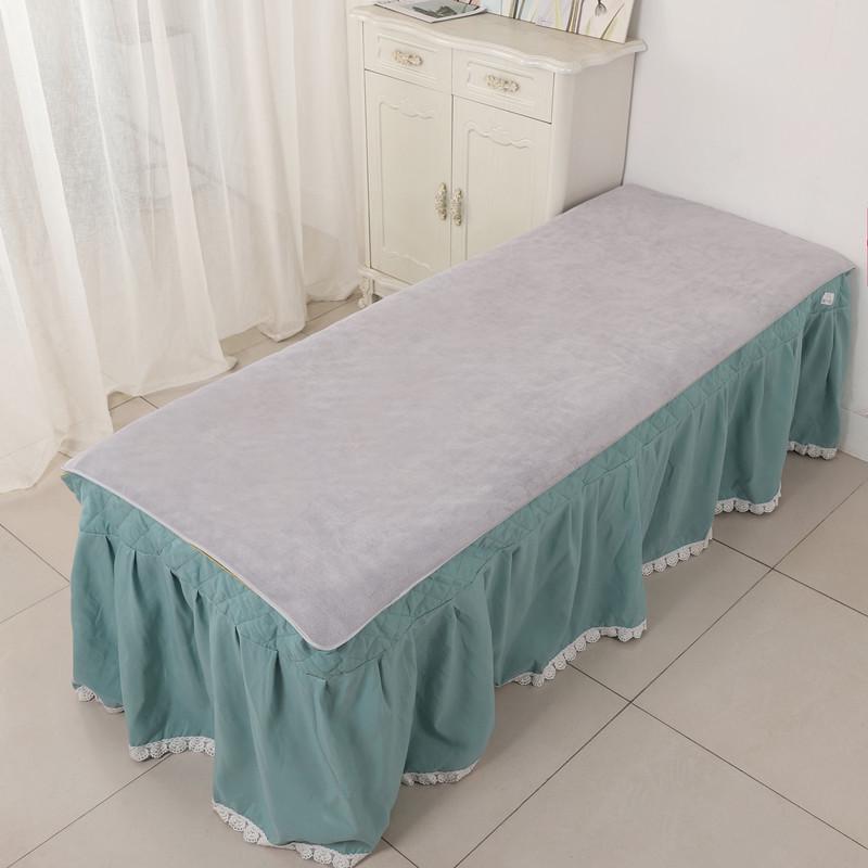 Gray Large Soft Absorbent Beauty Salon Bed Towel with Hole