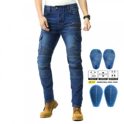 Mens Motorcycle Riding Pants With Silicone Padding Protective Gear Off-Road Street Use
