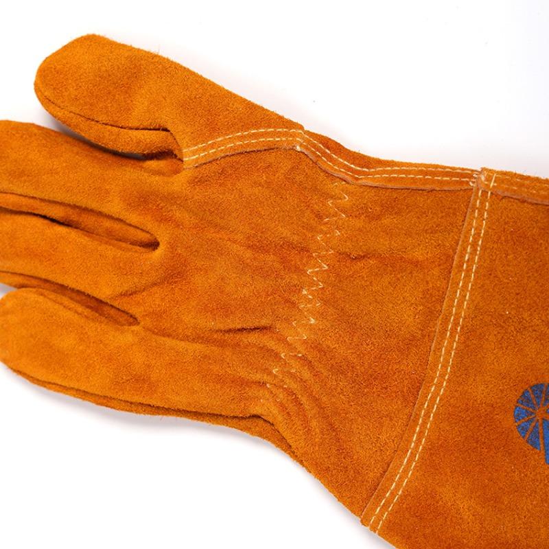 Welding Gloves, High Temperature Resistant Cowhide Oven Mitts, Heat Insulation, Fireproof Gloves