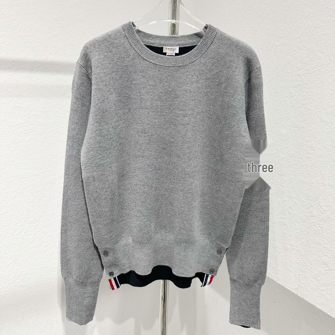 

THOM BRASSY 1844 Color Block Hi-Low Pullover L