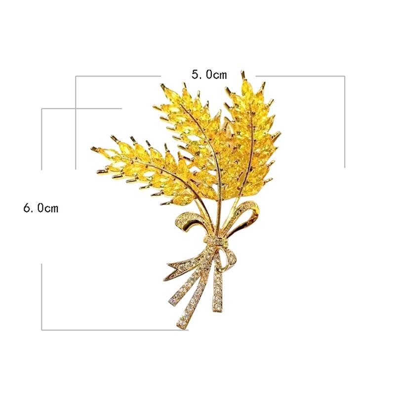 Goldene Ähre Brosche High-End Nische Corsage Temperament Vielseitig Bouquet Anzug Mantel Anstecknadel