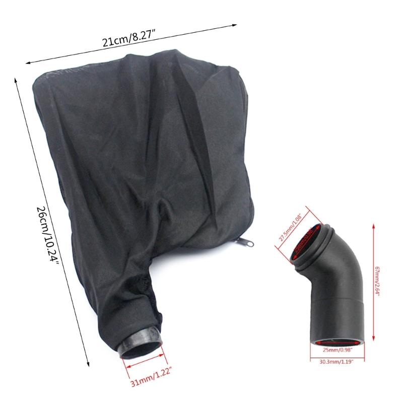 Breathable Dust Bag with Elbow Dust Hose Connector Practical Dust Cover for Electric Belt Sander Replacement Accessories