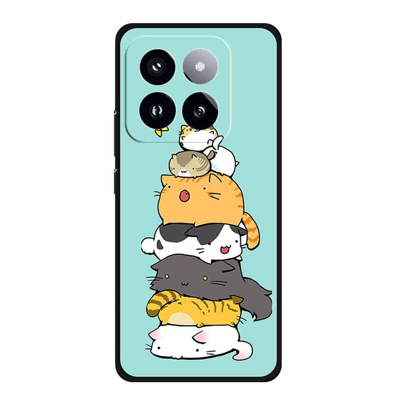 For Xiaomi 14T PRO Case Luxury Soft Silicone TPU Phone Cases Back Cover For Xiaomi14T Bumper Protective Shockproof Love fundas