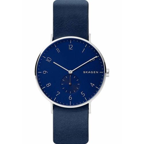 Skagen SKW6478 Men's Analog Quartz Watch with Leather Strap