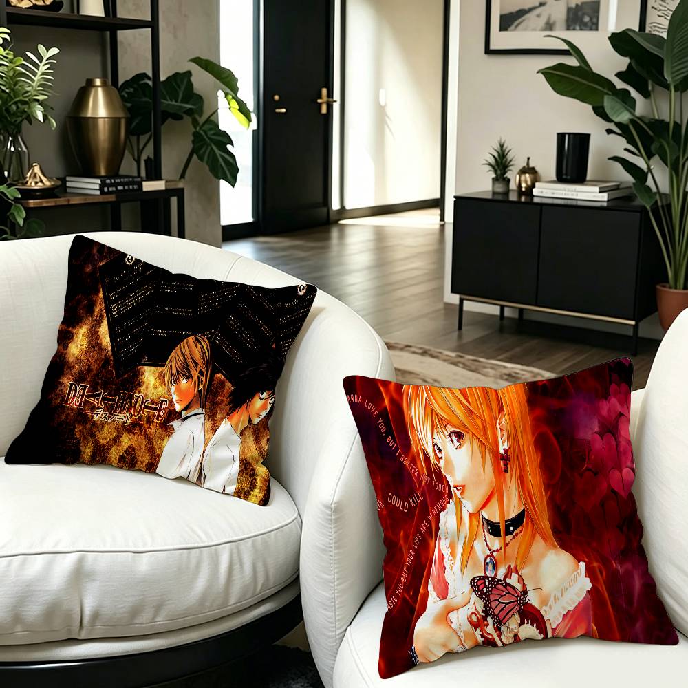 D-Death Note Personalized Pillow Cover Kids Bedroom Wild Party Decor Pillowcase kid Birthday shower Gift