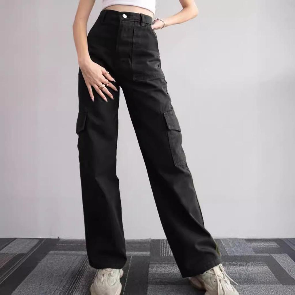 2023 Versatile Mid-Waist Casual Workwear Pants with 3D Pockets